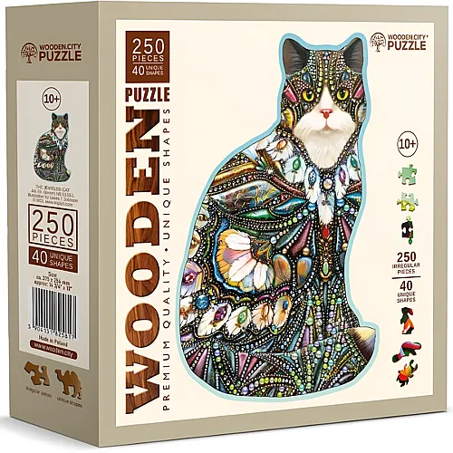 Wooden City Puzzle The Jeweled Cat L (250Teile)