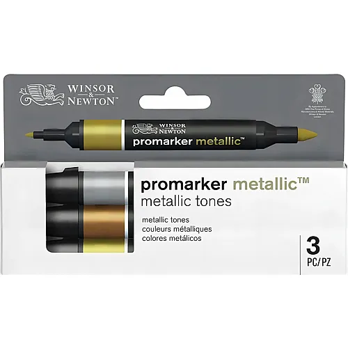 Winsor & Newton Promarker 3er Set Metallic T�ne