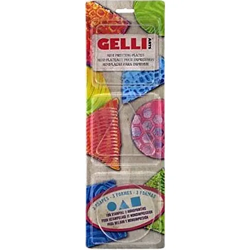 Gelli Arts Gelli Plate - Druckplatten - Mini Kreis, Dreieck, Quadrat 7.