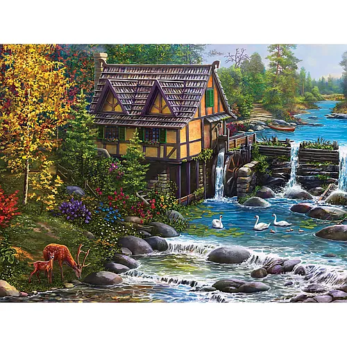 SunsOut Puzzle Image World Mill by the Stream - 1000 Teile