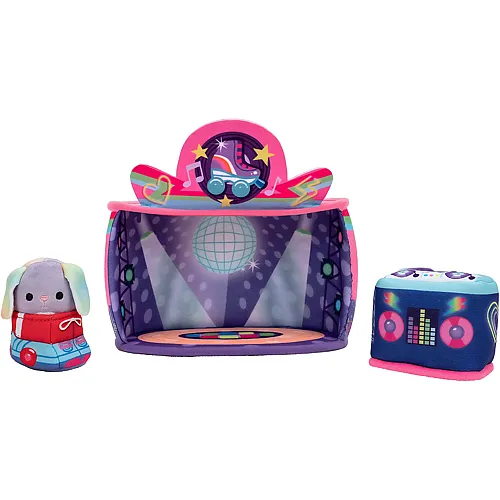 Squishville by Squishmallows - Medium Soft Playset (Rock and Roller Disco)