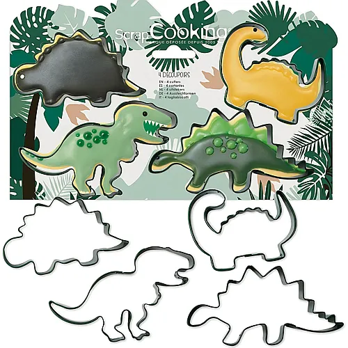 ScrapCooking Keksausstecher Dino - 4 Teile