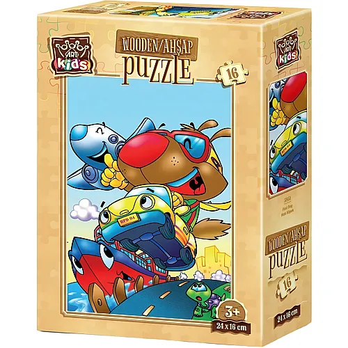 Art Puzzle Kids Fast Dog - 16 Teile