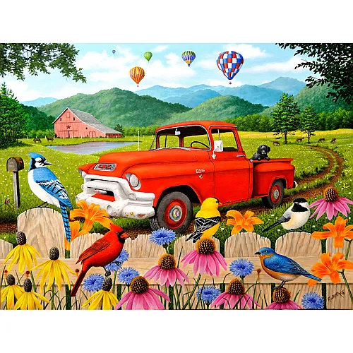 SunsOut Puzzle Robert Wavra The Red Truck - 500 Teile