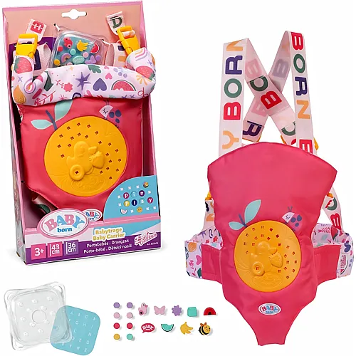 Babytrage Pin-Play f�r Puppen 36-43cm