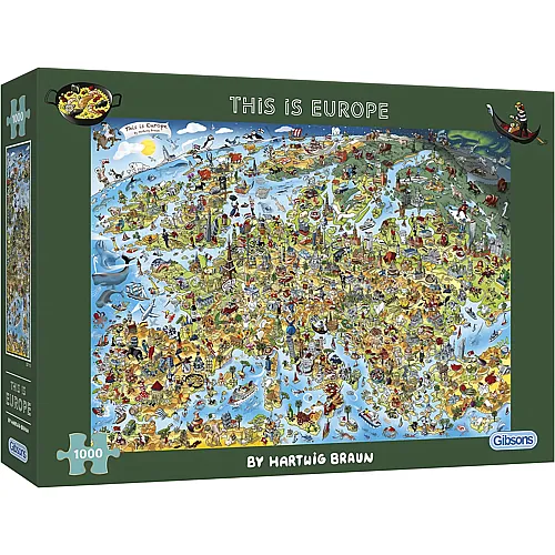 Gibsons Puzzle Hartwig Braun This is Europe - 1000 Teile