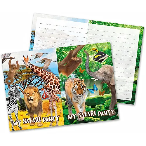 Folat Safari-Einladungen, 8 St�ck.