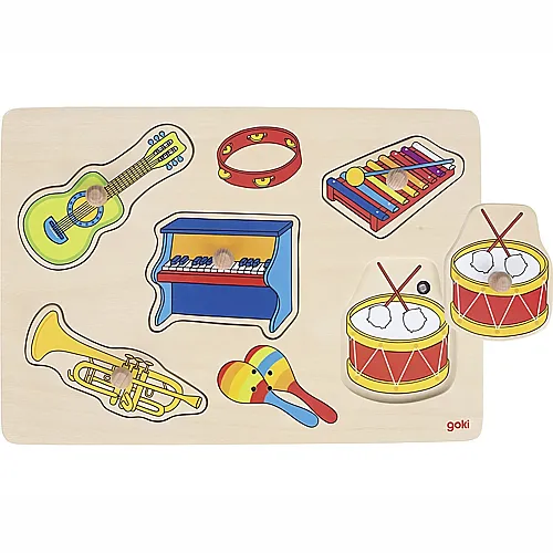 Goki Puzzle Musikalien mit Instrumentensounds (5Teile)