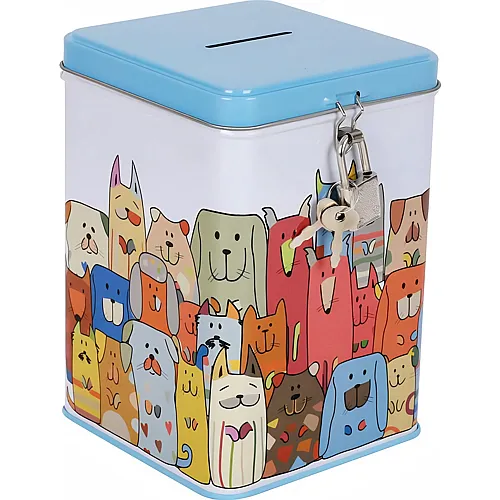 i-total Blech Spardose Stay Pawsitive 20 x 11 x 27cm