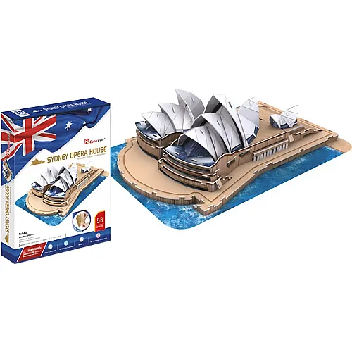 Cubic Fun 3D Jigsaw Puzzle - Sydney Opera House (Difficulty: 4/6) (58Teile)