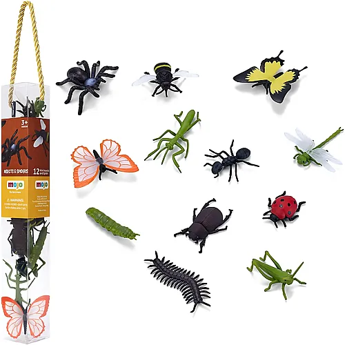 Mojo Wildlife Mini-Spielwet Insekten und Spinnen - 12 Teile
