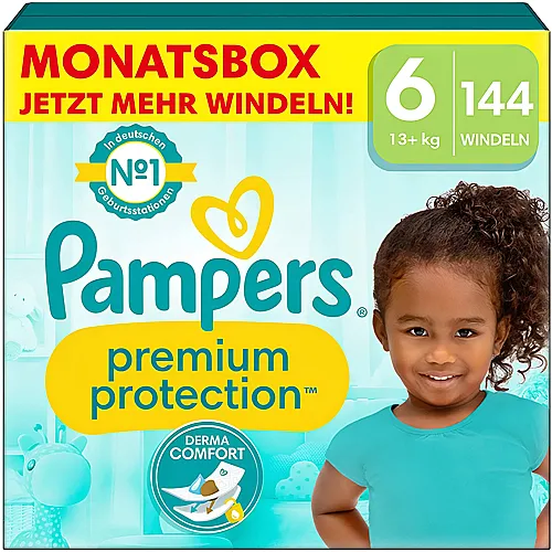 Pampers Premium Protection Windeln Monatsbox Gr.6 (144Stck)