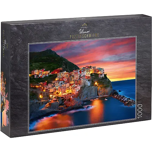 Ulmer Puzzleschmiede Cinque Terre im Abendrot an der Riviera (1000Teile)