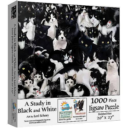 A Study in Black and White - 1000 Teile