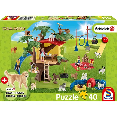 Fr�hliche Hunde inkl. Schleich-Figur - 40 Teile