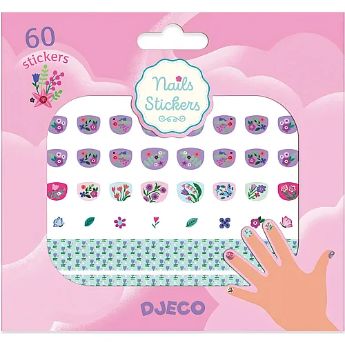 Nagelsticker Kleine Blume - 60 Teile