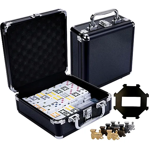 Mexican Train Dominoes in Metal Case