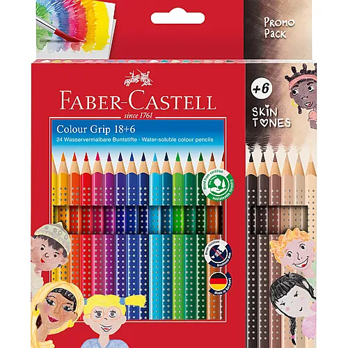 Faber-Castell Buntstifte Set Colour Grip (24Teile)