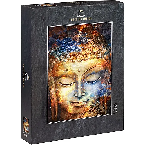 Buddha-Kopf als Aquarell-Gem�lde 1000Teile