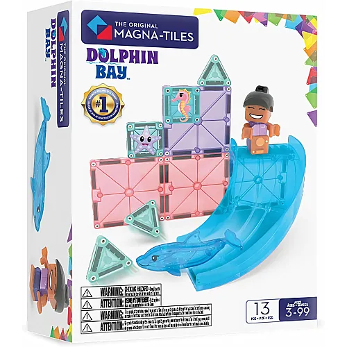 Magna-Tiles Dolphin Bay 13-teiliges magnetisches Bauset �? Kreatives Spielvergn�gen