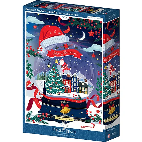 Pieces & Peace Puzzle Verschneites Weihnachtsdorf (500Teile)
