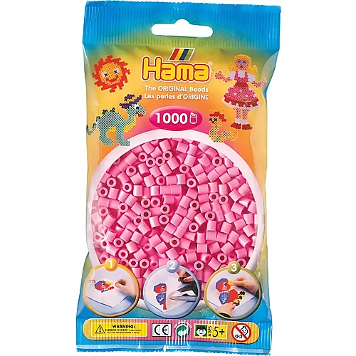 Hama Midi Bgelperlen Pastell 207-48 Pink (1000Teile)