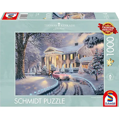 Schmidt Puzzle Thomas Kinkade Graceland Christmas (1000Teile)
