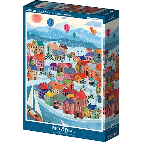 Pieces & Peace Puzzle Winter Village - 500 Teile