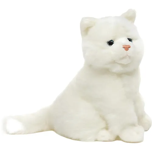 Katze sitzend Weiss 21cm