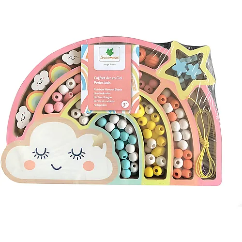Sycomore Coffret Arc-en-ciel Perles Bois (fr-de-it)