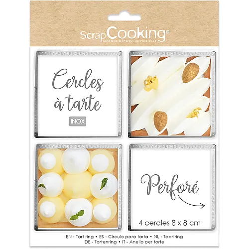 ScrapCooking Tortenring perforiert, quadratisch - 4 Teile