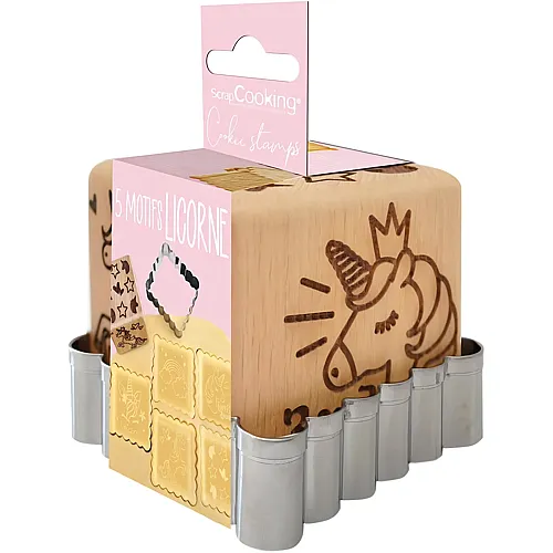 ScrapCooking Ausstecher mit W�rfelstempel Einhorn
