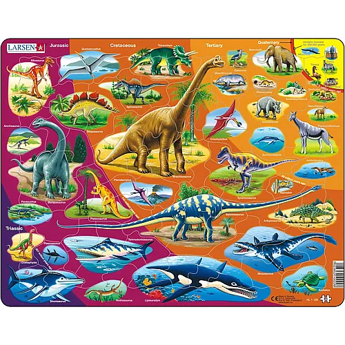 Larsen Puzzle Dinosaurier - 85 Teile