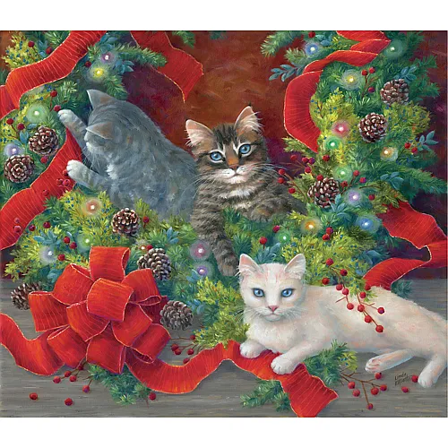 SunsOut Puzzle Linda Elliott The Unmaking of the Wreath - 550 Teile