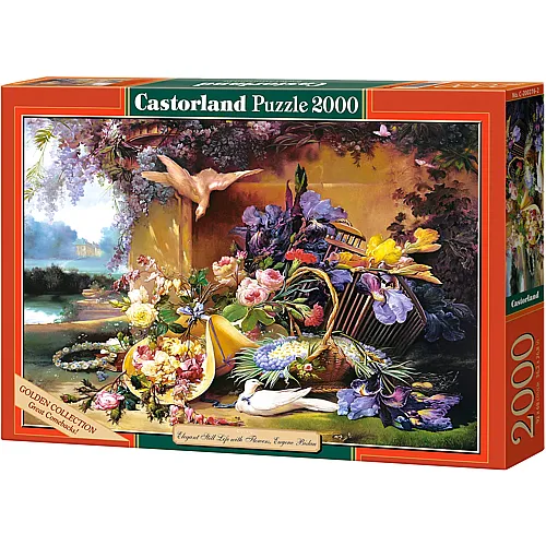 Castorland Puzzle Eugne Bidau: Elegantes Stillleben mit Blumen (2000Teile)