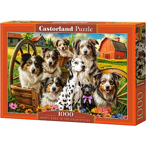 Happy Dogs in the Countryside 1000Teile