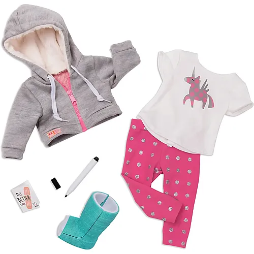 Our Generation Beinschienen-Zubeh�r mit Einhorn-Shirt - 46 cm
