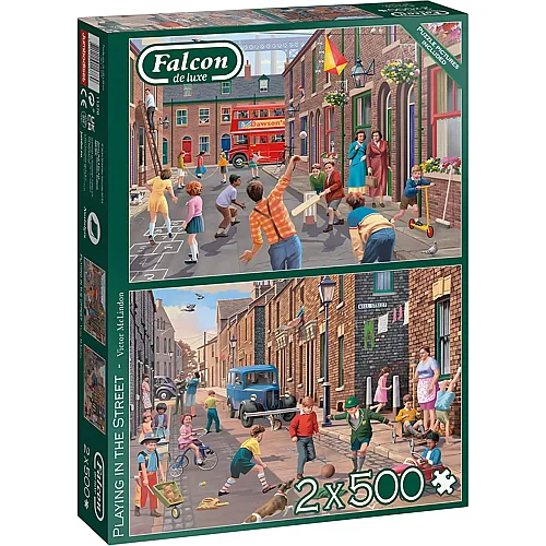 Falcon Puzzle Victor McLindon 2in1 Playing in the Street - 500 Teile