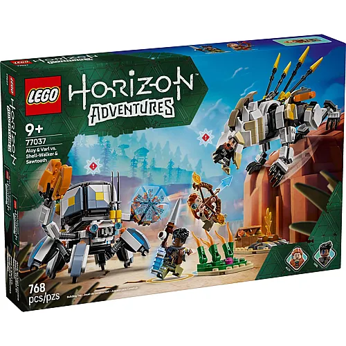 LEGO Horizon Adventures Aloy und Varl vs. Panzerwanderer und S�gezahn 77037