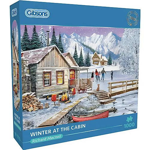 Gibsons Puzzle Richard Macneil Winter in der H�tte - 1000 Teile