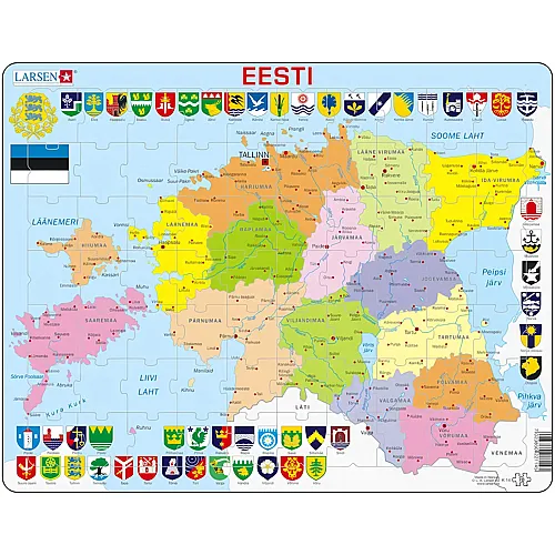 Larsen Puzzle Estland (auf Estnisch) - 70 Teile