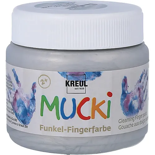 Kreul Mucki Fingerfarbe Silber Metallic - 150 ml
