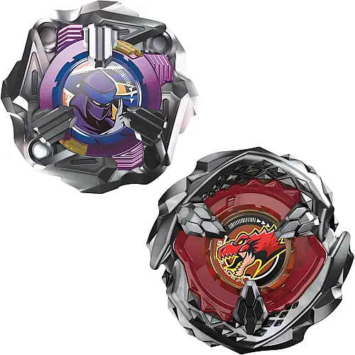 Beyblade X Beat Tyranno 4-70Q & Knife Shinobi 4-80HN Dual Pack