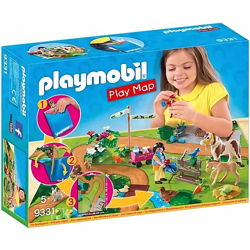 PLAYMOBIL Country Play Map Ponyausflug 9331