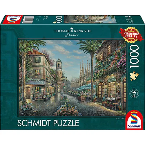 Schmidt Puzzle Thomas Kinkade Spanisches Strassencaf (1000Teile)