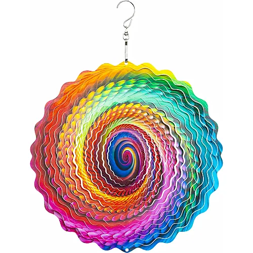 HQ Invento Windspiel Hanging 3D Color Swirl Wind Spinner Metall,  � 25 cm,