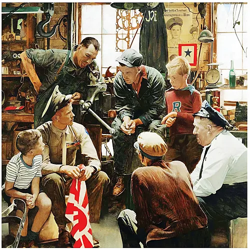 Master Pieces Puzzle Norman Rockwell: Return to the Marin home - 1000 Teile