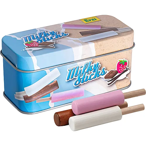 Erzi Milky Sticks aus Holz in der Dose