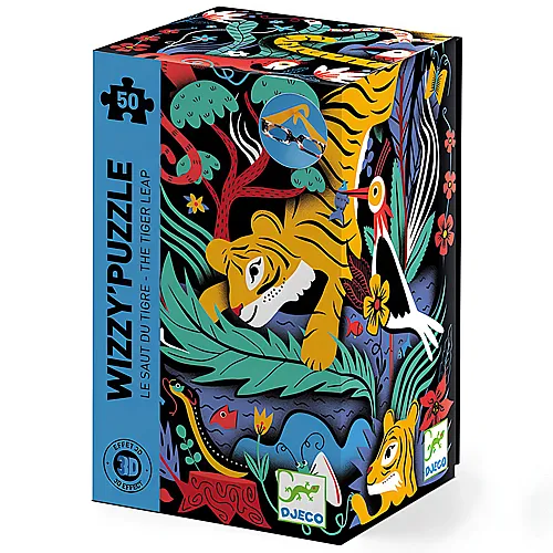 Djeco Wizzy Puzzle Tigersprung (50Teile)