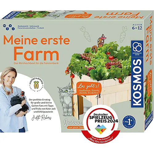 Kosmos Meine erste Farm mit Judith Rakers, Minihochbeet f�r die Fensterbank, Gem�se Pflanzset f�r Kinder ab 6 Jahre mit